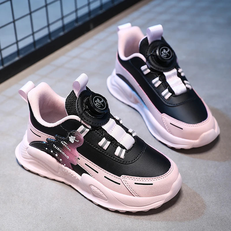 Children Sneaker Boys Casual Shoes Leather Student Walking Shoes Kids Non-slip Lightweight Girls Sports Running Tennis Footwear