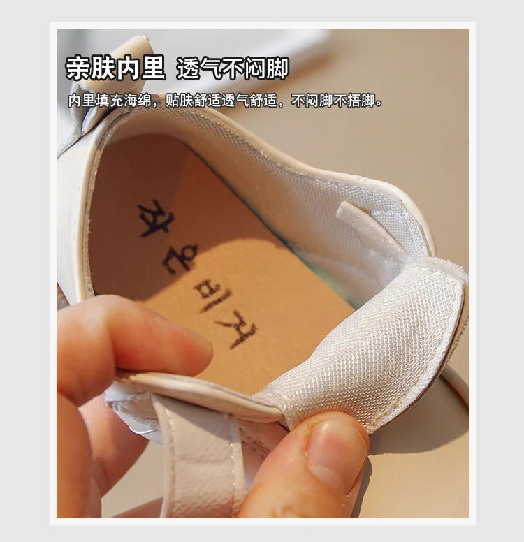 Kids Leather Shoe2023 Spring Autumn New British Leather Shoe Anti Slip Performance Shoes Boy Gril Kids Shoe Fashion Casual Shoes