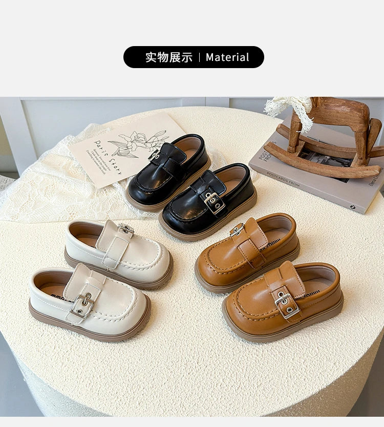 Kids Leather Shoes Autumn 2025 New Korean Edition Girls' Princess Shoes Little Girls' Baby Soft soled Casual Shoes Size 21-30
