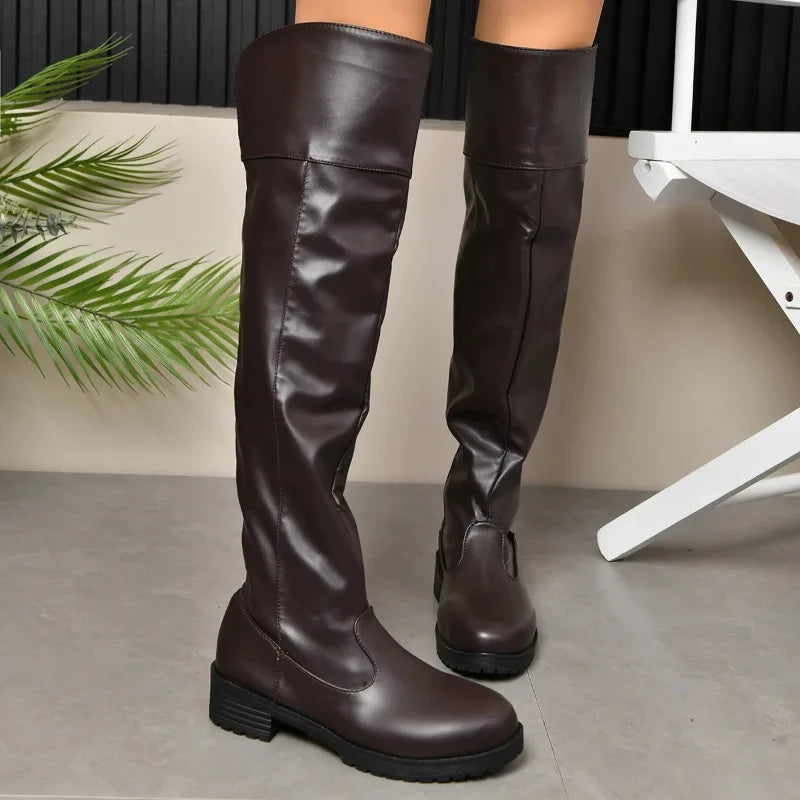 Women Boots New Fashion Platform Thigh High Boots Women Party Slim Over The Knee Boots Sexy Outdoor Lightweight Shoes Woman