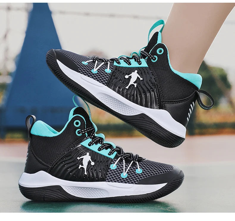 Brand Basketball Shoes For Kids Sneakers Non-Slip Cushion Boys Basketball Sneakers Sports Shoes Comfortable Children's Sneakers