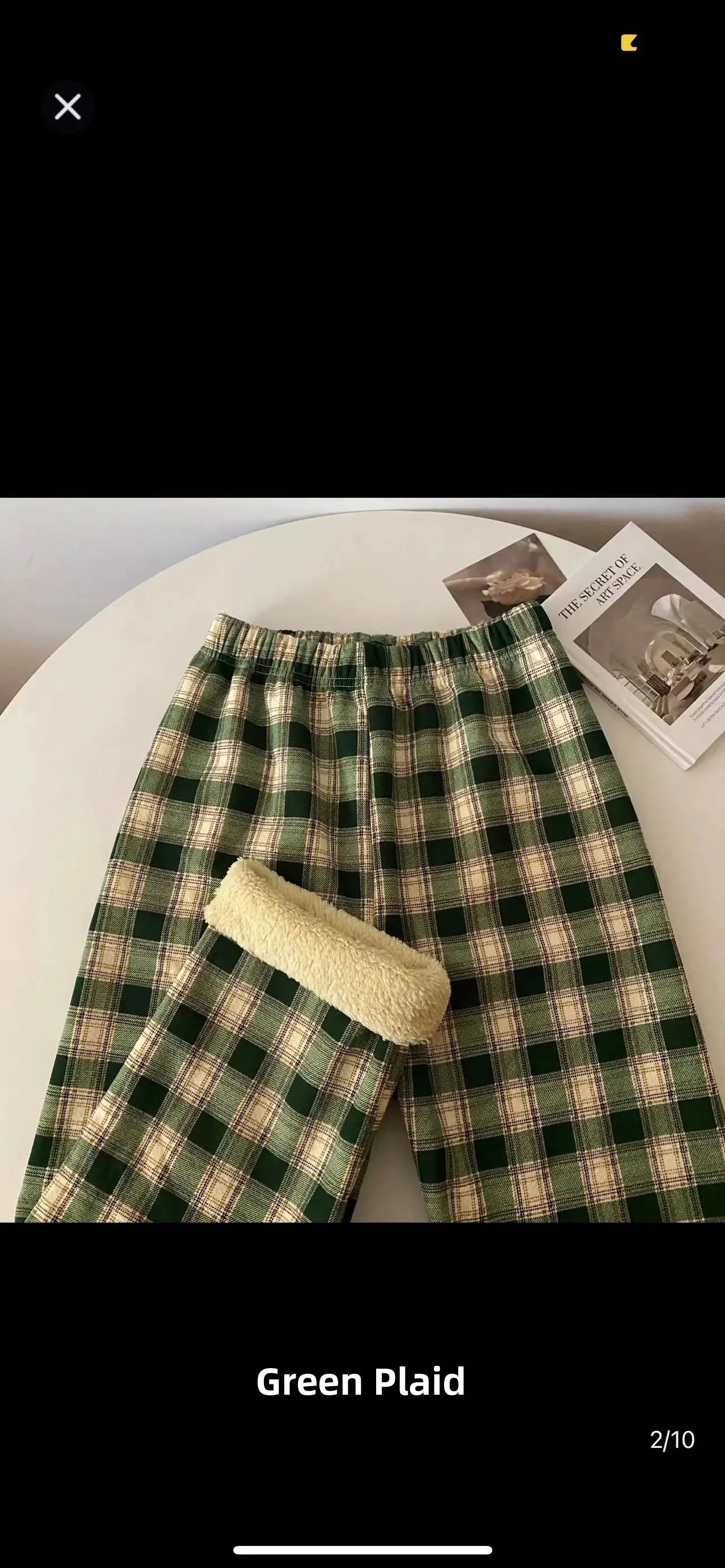 High Waist Straight Leg Pants Women's Autumn Winter Thickened Fleece Lamb Velvet Plaid Pants Loose Wide Leg Casual Trousers