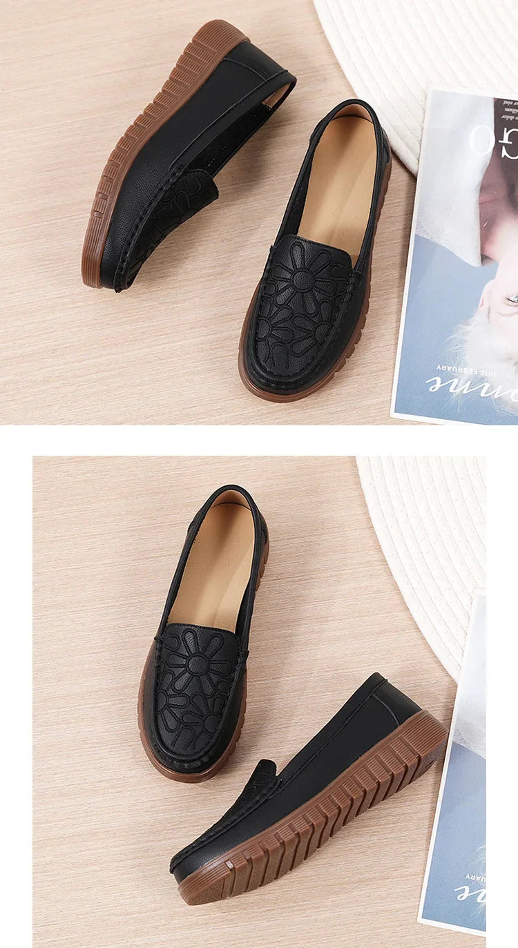 Women's Shoes Slip-on Loafers Ladies Casual Shoes Platform Wedge Moccasins Sneakers Comfortable Flat Shoes Zapatos Mujer 2024