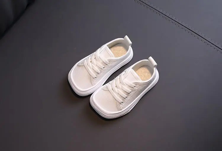 Kids Non-slip Comfort Sneakers Shoe Toddlers Tennis shoesChildren Sport Canvas Shoes Lace-up Girls Flat Boys Casual Shoes