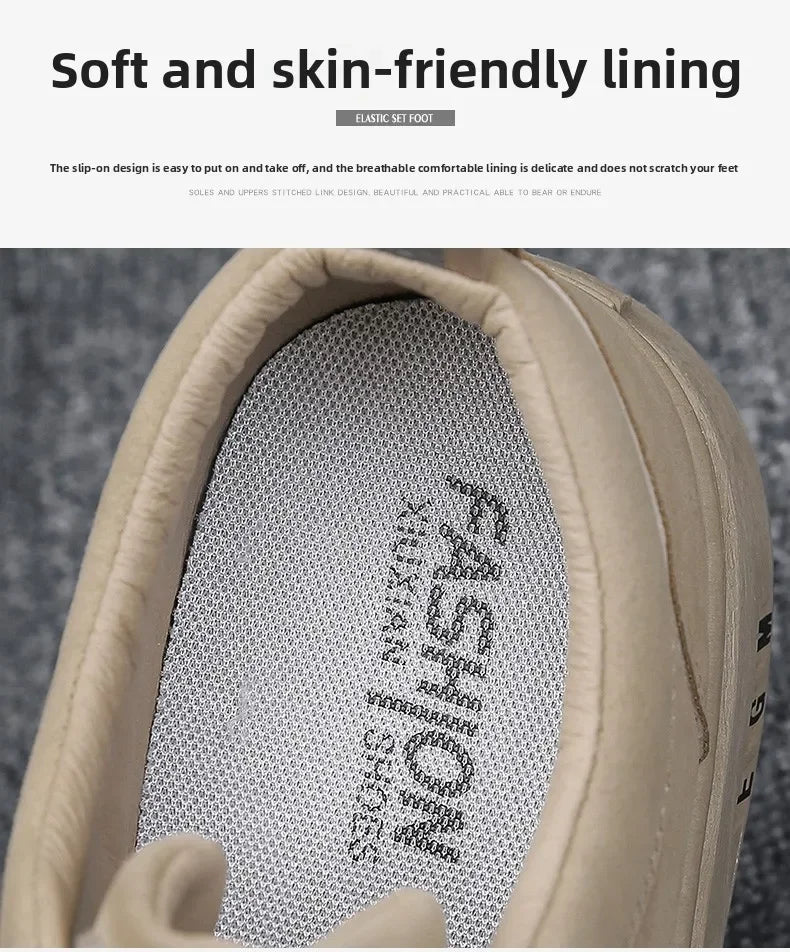 Men's Shoes 2025 New Spring Work Safety Shoes, Anti-slip, Wear-resistant, Versatile Casual Sports Work Shoes, Men's Board Shoes