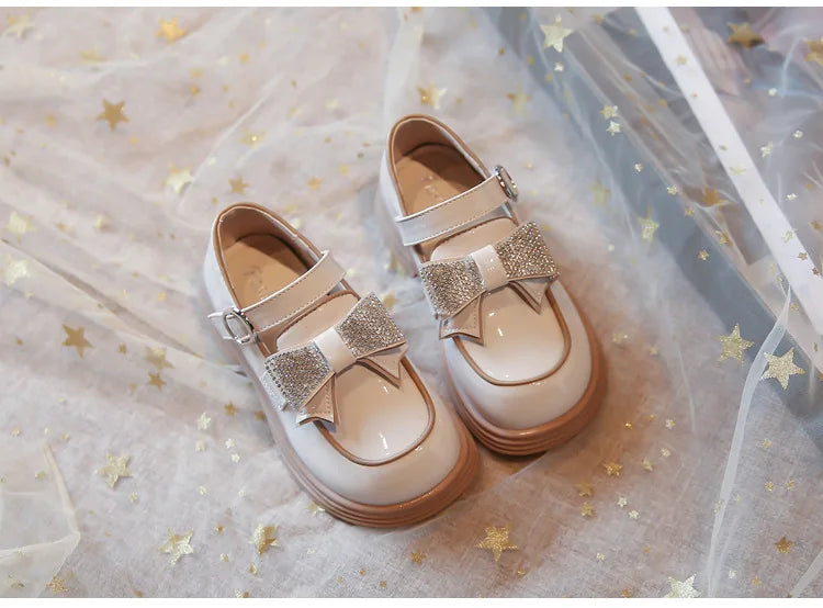 Kids Casual Shoes Children‘s Leather Shoes for Toddlers Girls Party Flats Kids Loafers Bowtie Shoes for Kids Girls Lolita Shoes