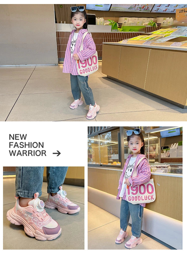 Kids Shoes For  Girls Fashion Children Casual Shoes Non-slip Sneakers