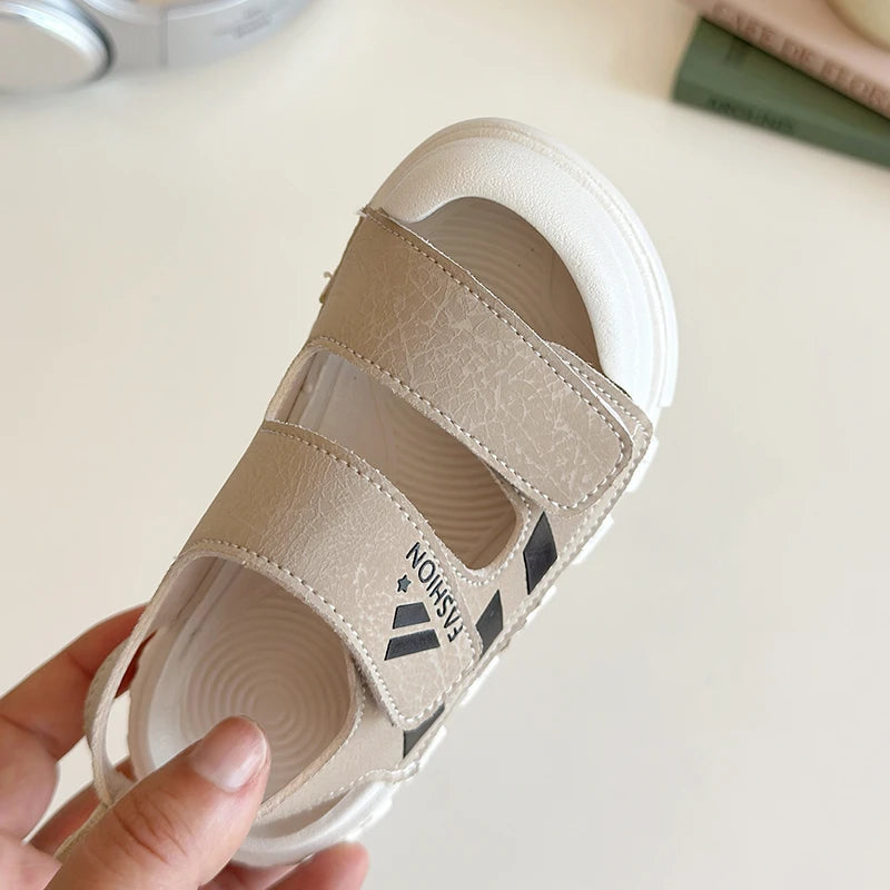 Kids Sandals Children Summer Beach Shoes for Boys Girls Toddlers Little Boy Sandals Fashion 2025 New Toes-covered Anti-kick Soft