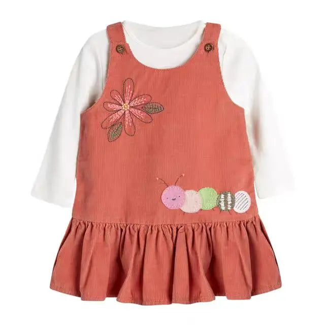 Little maven Children's Clothing Set Toddler Girls 2025 Autumn Spring Cartoon Bowknot Outfits for Kids Clothes Top+Pant Sets