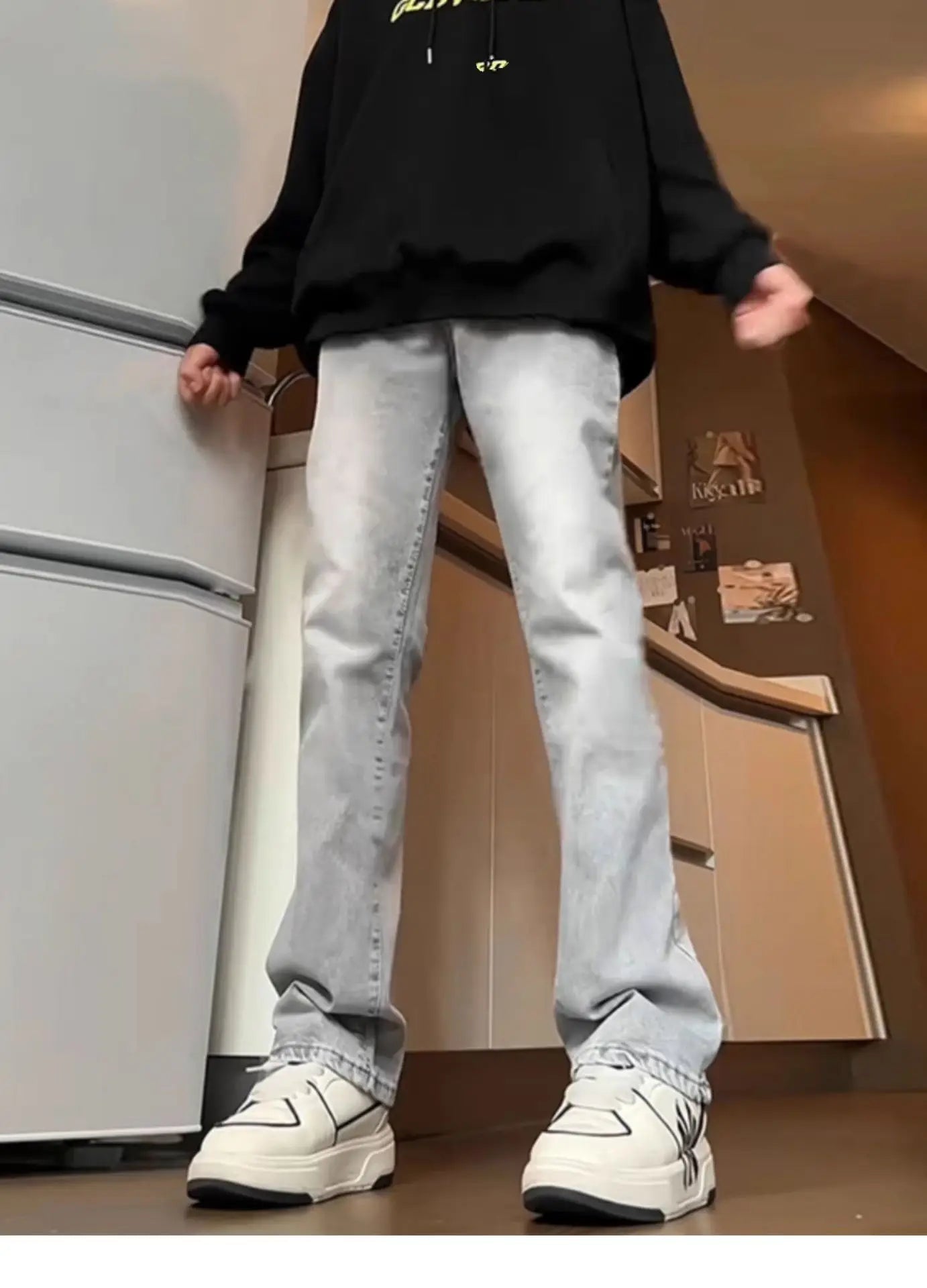 Straight Jeans Men's Spring and Autumn Slim Fit Slim and Loose Trousers