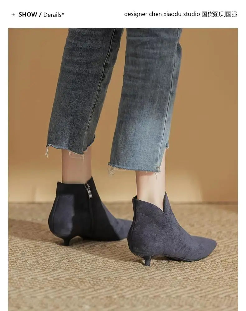 Super High Heel Boots High Heel Shoes Thick Heel Short Boots Autumn Winter 2025New Waterproof Platform Single Boot Women Boots