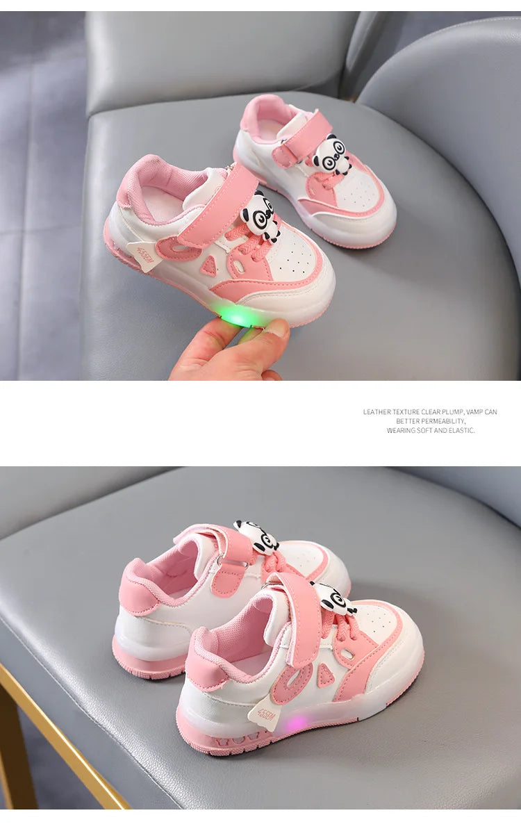 Kid Sneakers 2025 Autumn New Light Up Kid Shoe Trend Boy Sneakers Cute Girl Shoe Fashion Tennis Female Designer Shoe Кроссовки