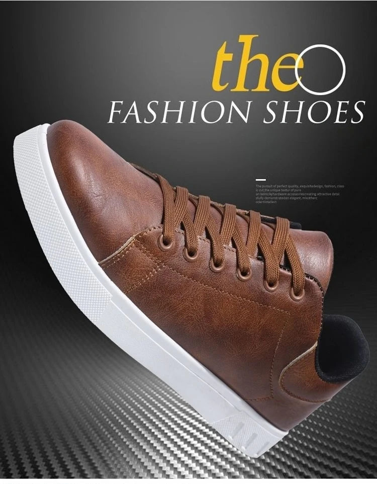 Casual Shoes Loafers British Leather Sneakers Flats Shoes Classic Men Leather Shoes Spring Summer New Trendy All-match Platform