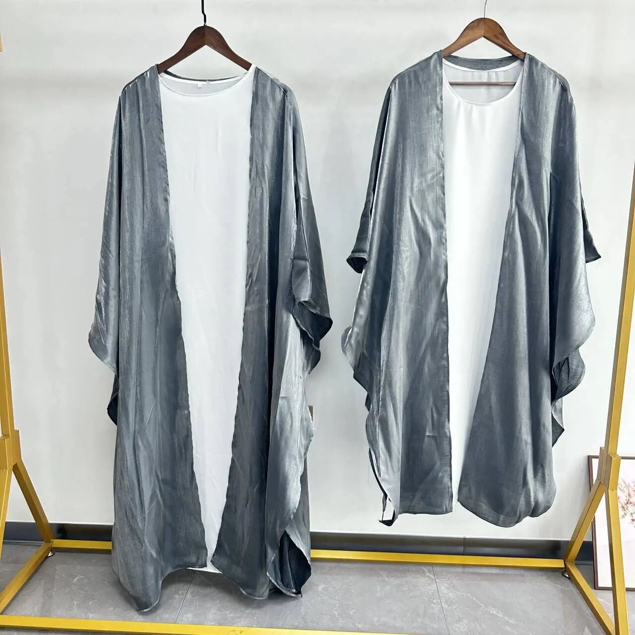 New Mother and Daughter Abaya Dubai Muslim Women Kids Girls Maxi Dress 2pcs Set Eid Djellaba Jalabiya Turkey Kimono Islamic Robe