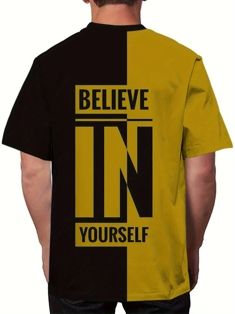 Believe in Yourself Graphic Print Clothes Men Designer T shirt Men's Summer Clothes Y2k Clothes O-Neck Men Short Sleeve Tee Tops
