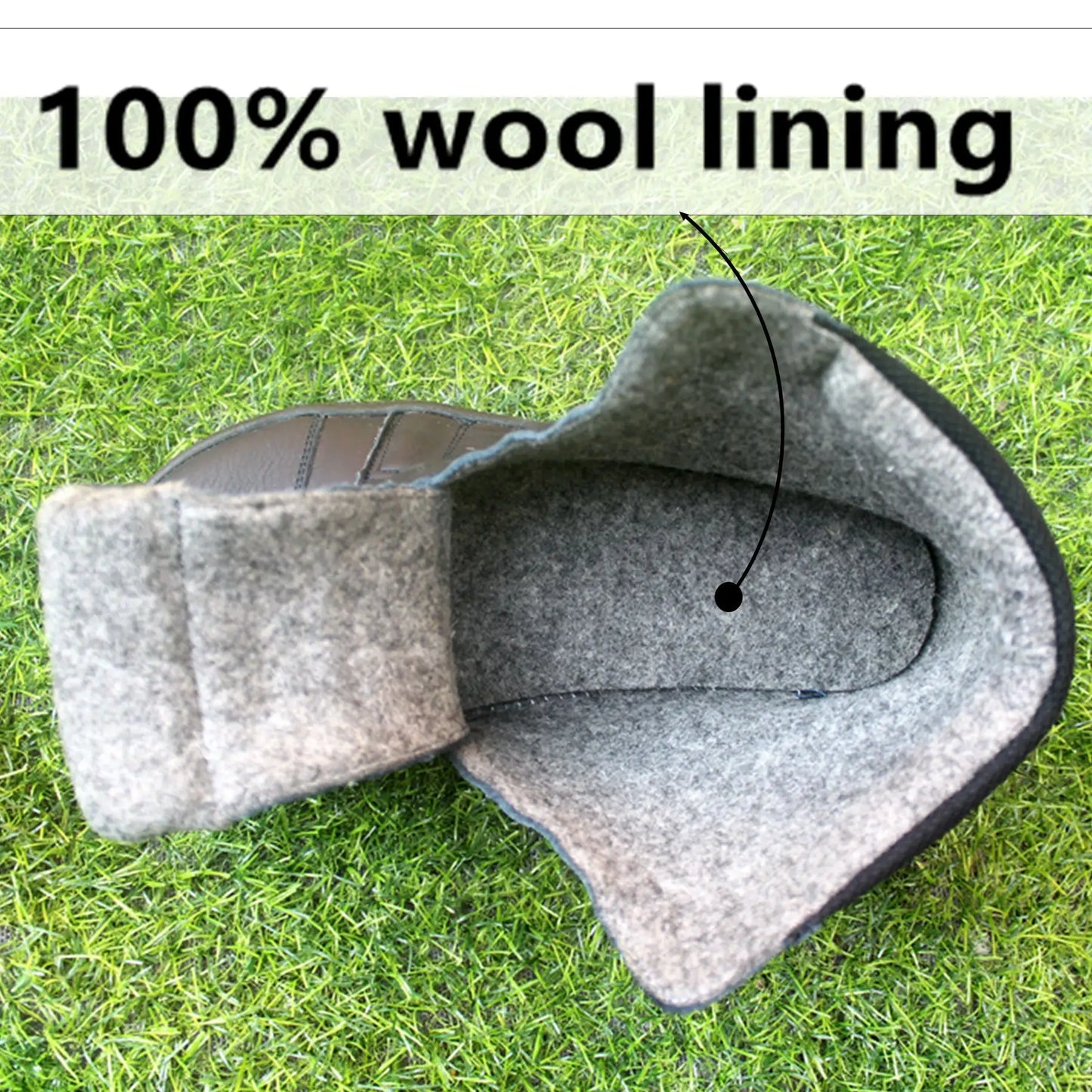 Barefoot Leather Boots With Wool Linning Inside For Women  man Zero Drop Wider Toes Box