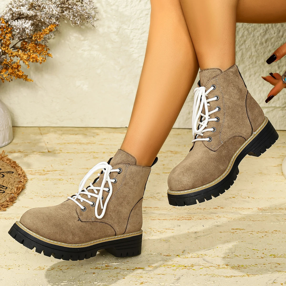 Fashionable And Versatile Short Boots With Thick Heels And Round Toes Fashionable And Versatile Winter Winter Boots For Women