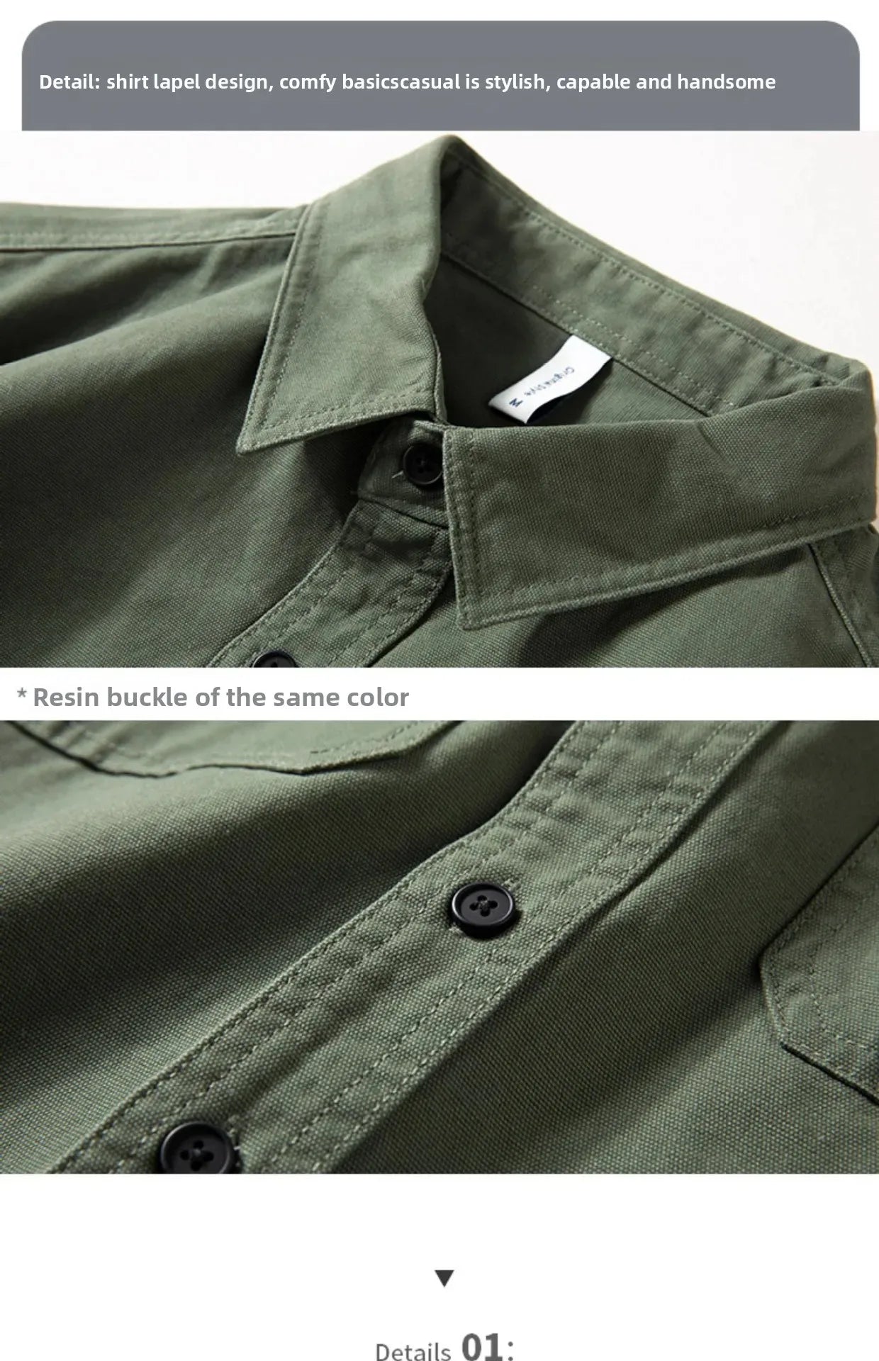 Retro Japanese Style Long Sleeve Workwear Shirt Men's Loose Casual Coat with Pocket Youth Versatile Spring Autumn Fashion