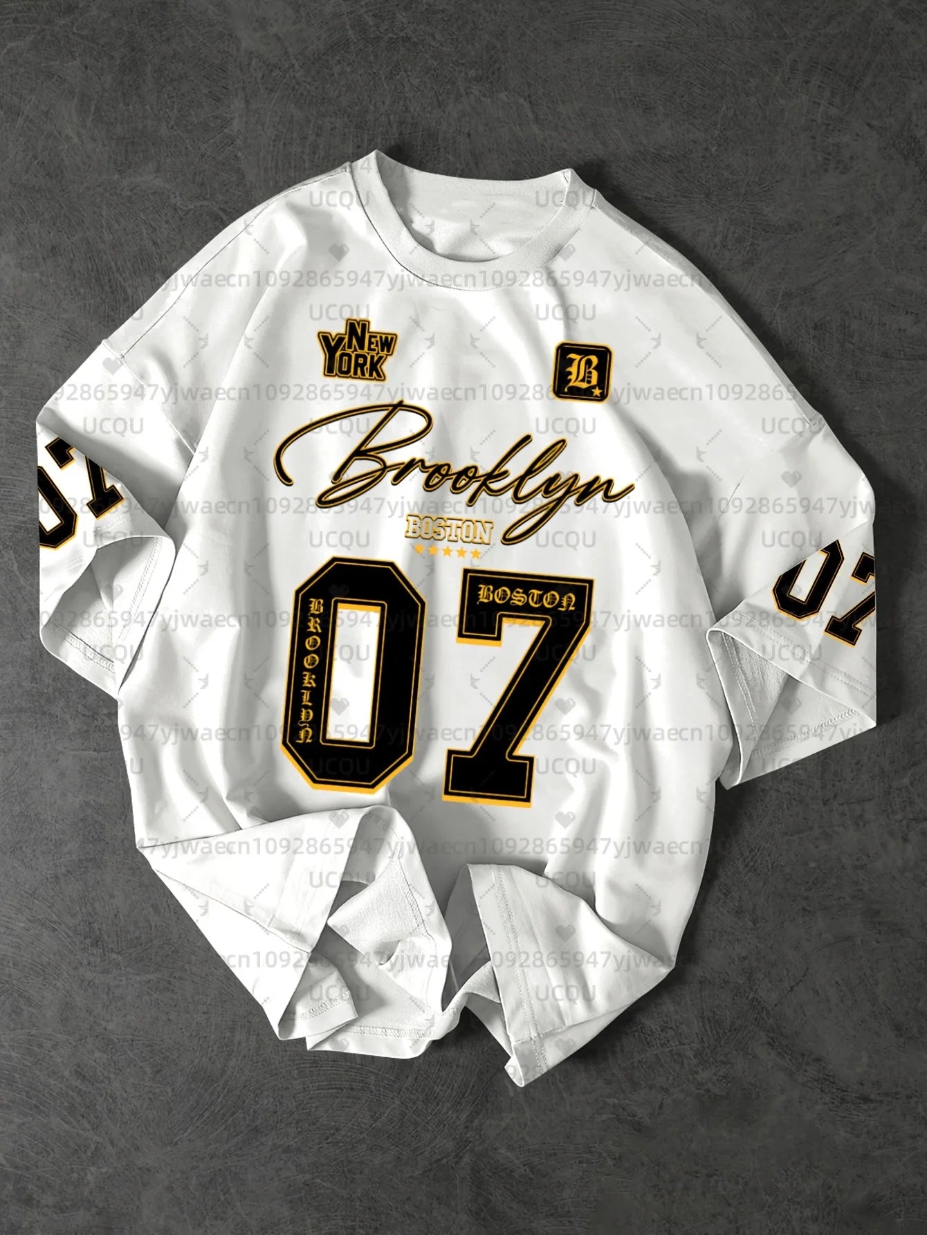 Men's Sports Jersey Brooklyn 07 Print Short Sleeve T-Shirt Summer Graphic Tee Jerseys Plus Size Women's Sport T-Shirt Tops