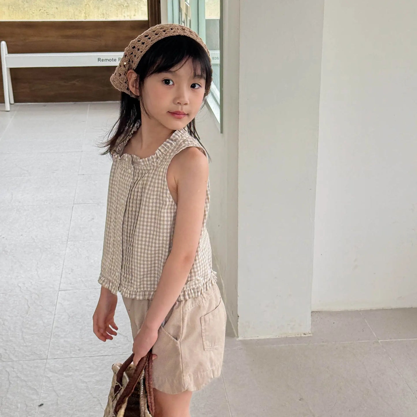 2025 Summer New Girls Sleeveless Lace Shirts Children Cotton Vest Baby Girls Blouse Solid Loose Princess Tops Kids Clothes