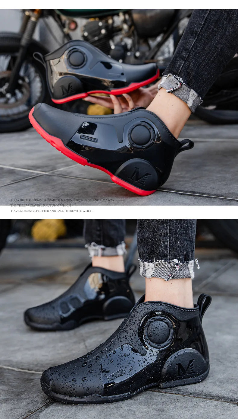Motorcycle Boots Men Waterproof Riding Off-road Reflective Breathable Comfortable High Quality Wear-resistant Fishing Water Shoe