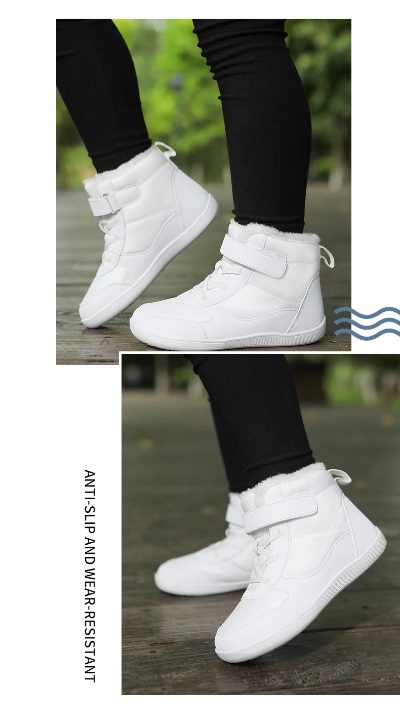 Kids Barefoot Snow Boots Winter Warm Boots for Girls Boys Outdoor Walking Non-slip Children's Shoes Girls' Boy Shoes Sneakers