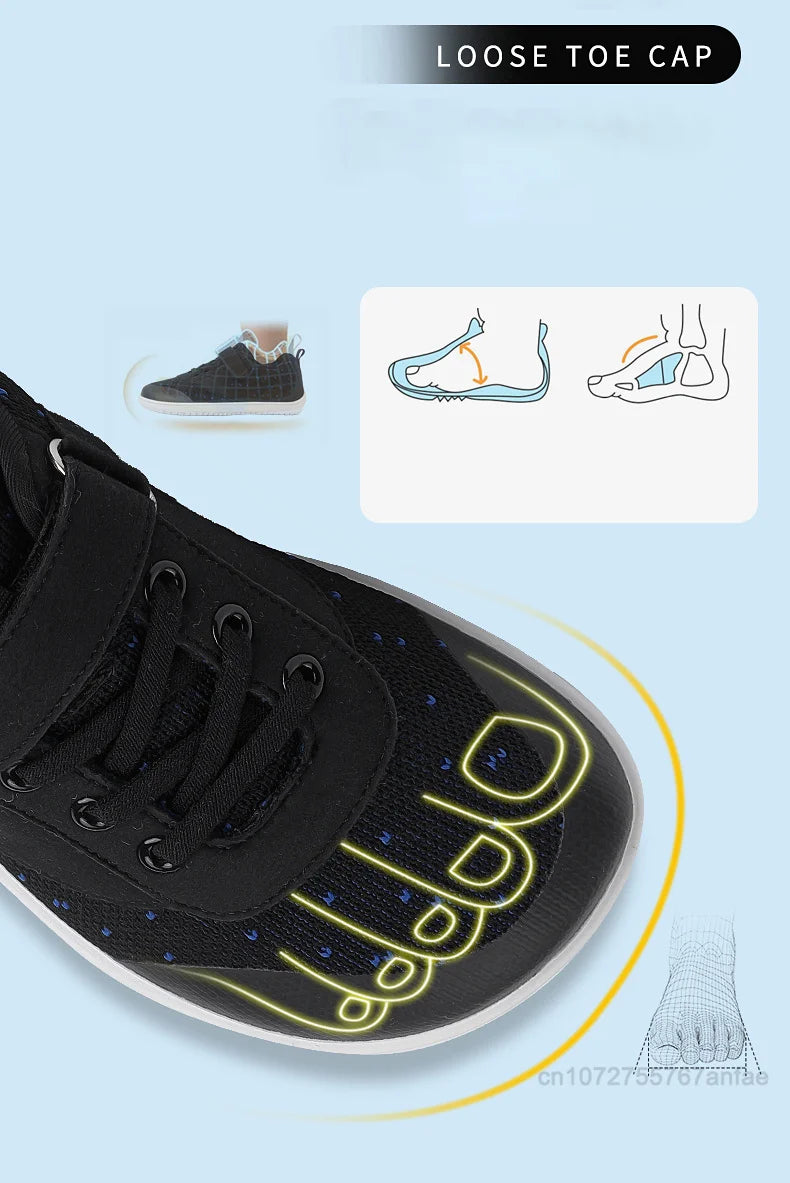 New Boys Girls Sneakers Kids Wide Barefoot Shoes  Naturally Splay Shoes Toddler Little Big Kid