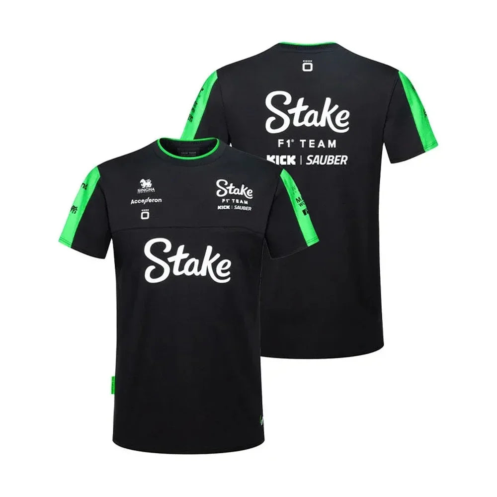 Stake 2025 Nico Hulkenberg Gabriel Bortoleto F1 Teamwear T-Shirt Men Hot Sale New Summer Women Short Sleeve Tops Shirts Children