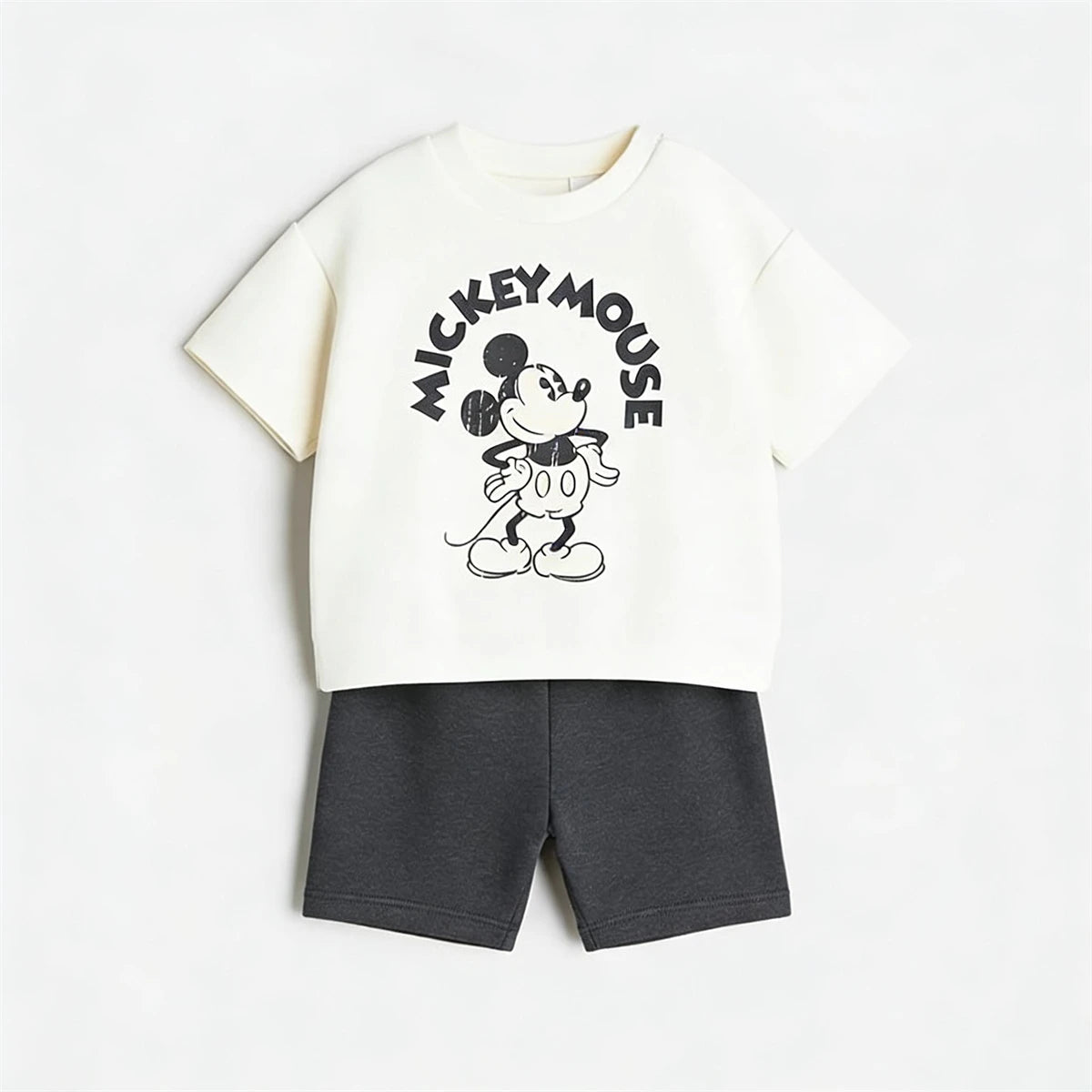 Stitch T Shirt Blue Shorts Fashion Casual Clothing Boys Baby Lovely Tees Simple All-match Shorts 2 Piece Set Summer Infant Wear