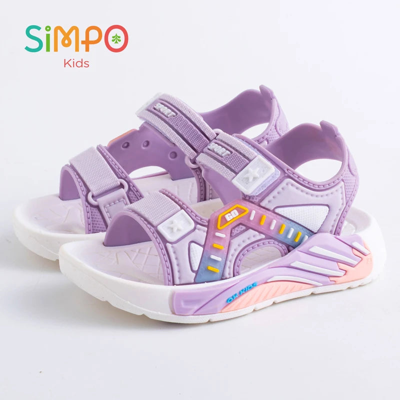 One Pairs of Summer Kids' Sandals Unisex Soft Bottom Casual Beach Shoes for Primary School Students