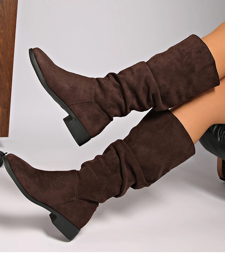 Boots Women's High Boots For Winter Shoes Woman Heels Botas Mujer New High Knee Boots Women Luxury Long Winter Footwear Snow