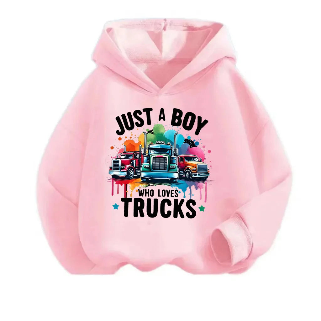 Colorful cartoon printed hooded casual warm hoodie, suitable for outdoor wear in autumn and winter