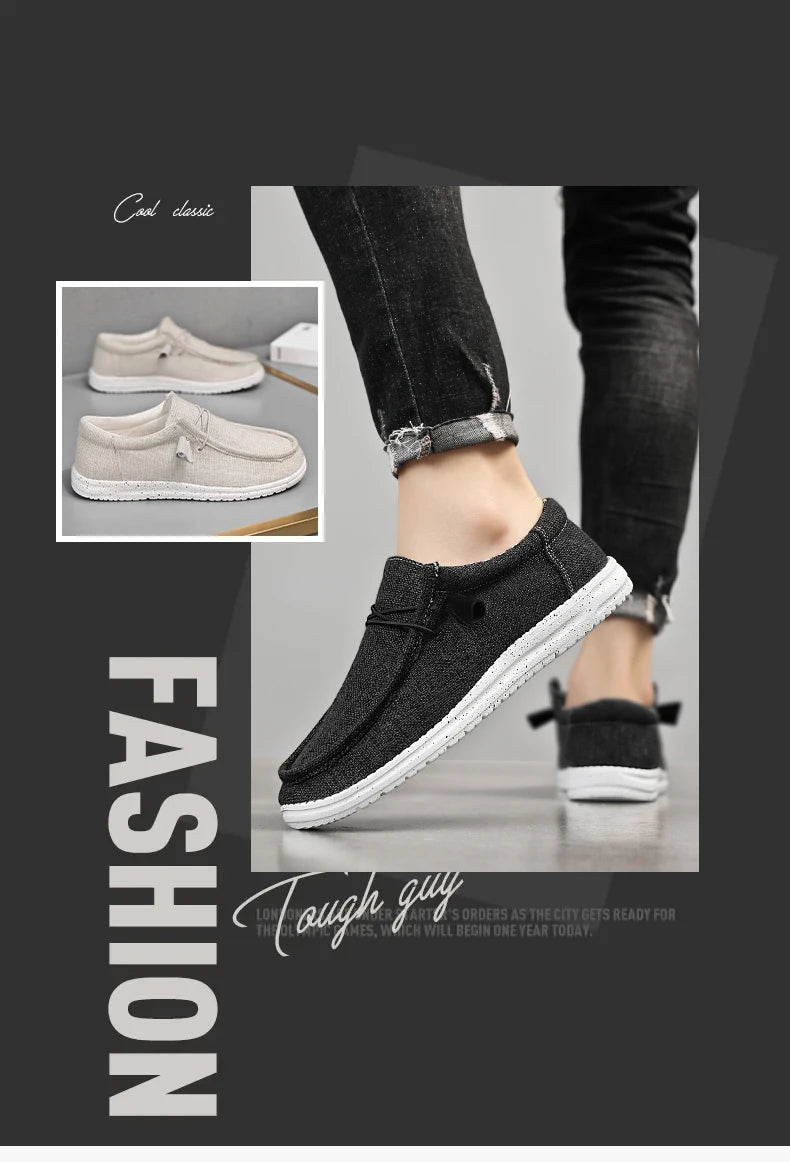 Men Casual Shoes Breathable Lightweight Slip-On Flats Simple Comfortable Solid Color Soft Sole Shoes Men Shose For Sale Loafers