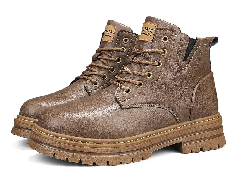 Boots Men All Season Outdoor Work Shoes Anti Slip and Comfortable Black Ankle  Boots Fashionable British Casual Denim Boots 2025