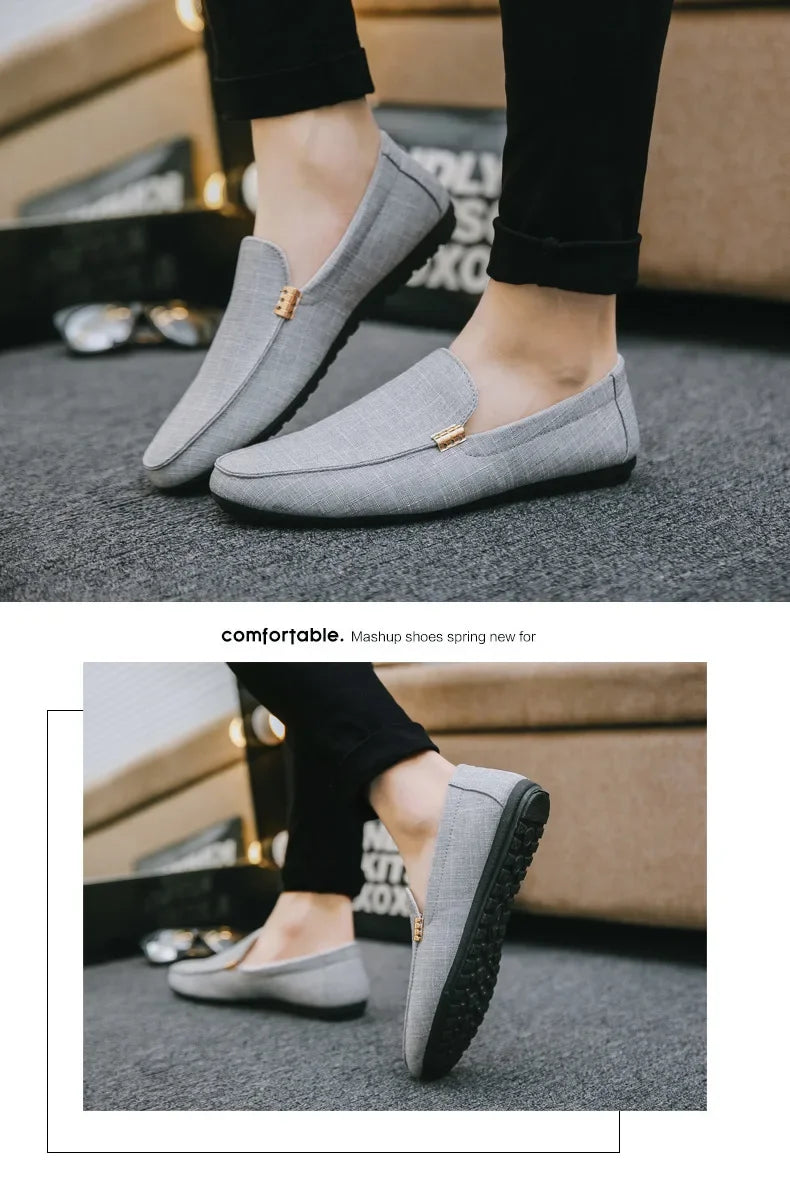 Shoes Men Casual  Comfort Men Shoes Denim Male Shoes Adult Footwear 2024 New  Loafers Canvas  Sneakers Driving