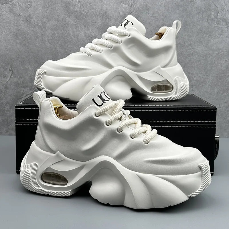 Men's High Quality Sneakers New Comfortable Leather Platform Shoes Outdoor Fashion All-match Mens Casual Shoes Кроссовки Мужские