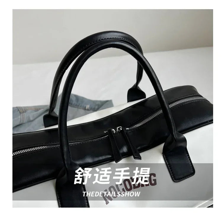 Large Capacity PU Zipper Travel Bag 2025 New High Quality Brand Simplicity Waterproof Luxury Leisure Vacation Luggage Bag