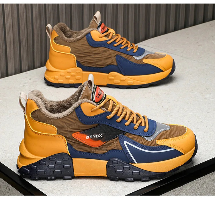 New Sneakers Shoes for Men Luxury Platform Male Sneakers High Quality Casual Running Shoes Winter Plus Size Cotton Man Shoes