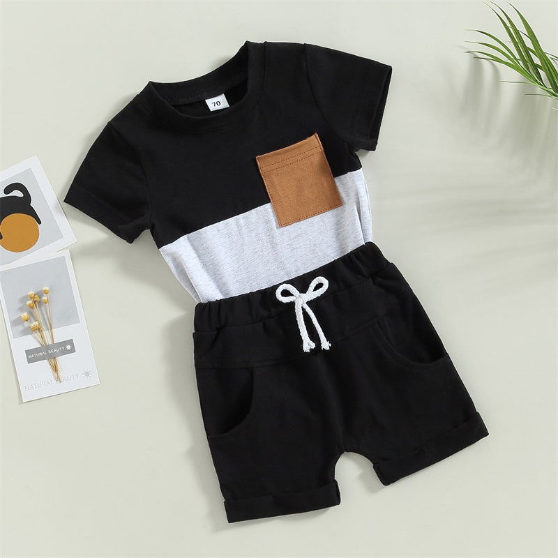 Pudcoco Toddler Boy Summer Clothes Toddler Outfits Short Sleeve T-Shirt and Shorts 2Pcs Little Boy Kids Sets 3-5T
