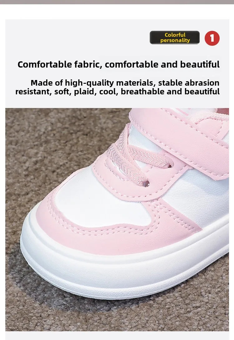 Fashion Kids Sneakers Spring Autumn High Top Breathable Casual Shoes Girls Non-slip Board Shoes Boys Outdoors Basketball Shoes