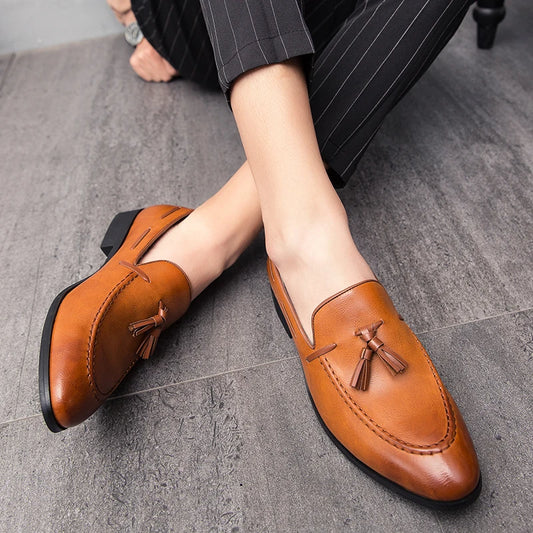 Classic Tassel Business Shoes Summer Loafers Shoes Men's Leisure Dress Loafers Fashion Outdoor Driving Shoes Famous Brand Luxury