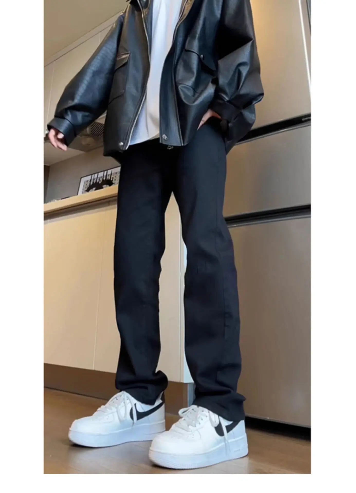 Straight Jeans Men's Spring and Autumn Slim Fit Slim and Loose Trousers