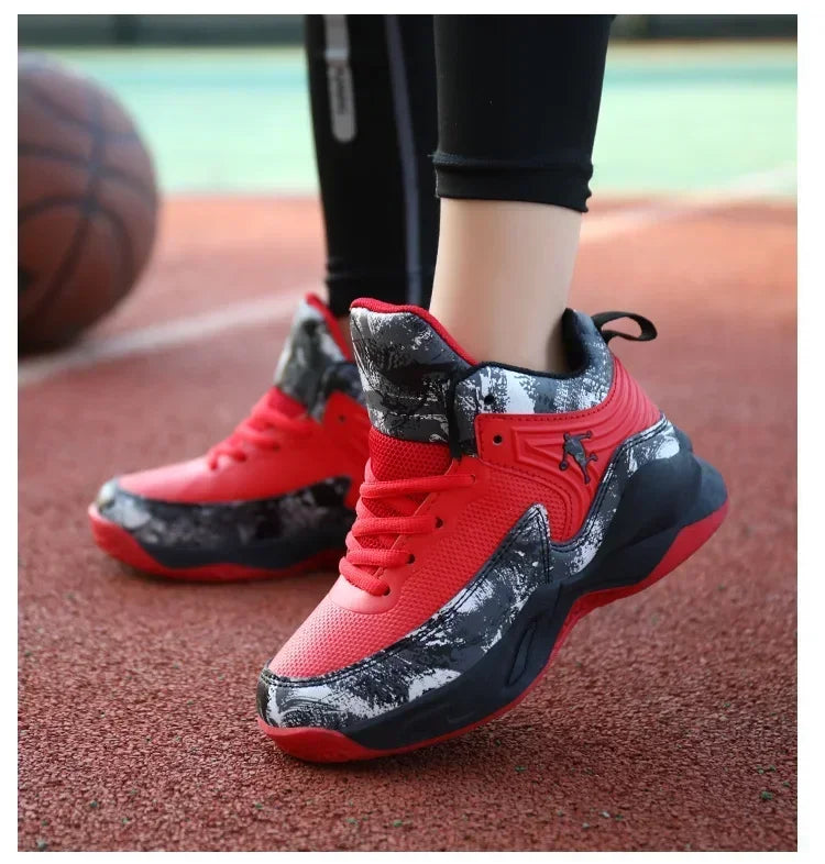Children Sports Shoes 2025 Sneakers New Boys Brand Basketball Shoes for Kids Thick Sole Non-slip Child Boy Basket Trainer Shoes