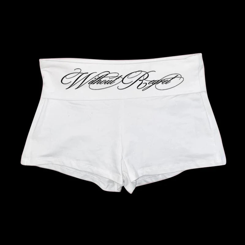 Y2K Shorts Grunge Goth Hip Hop Harajuku Letter Print Vintage Hot pants Streetwear High street Chic Casual Cleanfit Y2k Panties