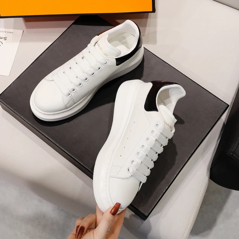 2024 Classic Leisure Sports Sneakers Height Increasing Lovers With Men's and Women's Thick Bottom fFlat Lace-up Waterproof Shoes