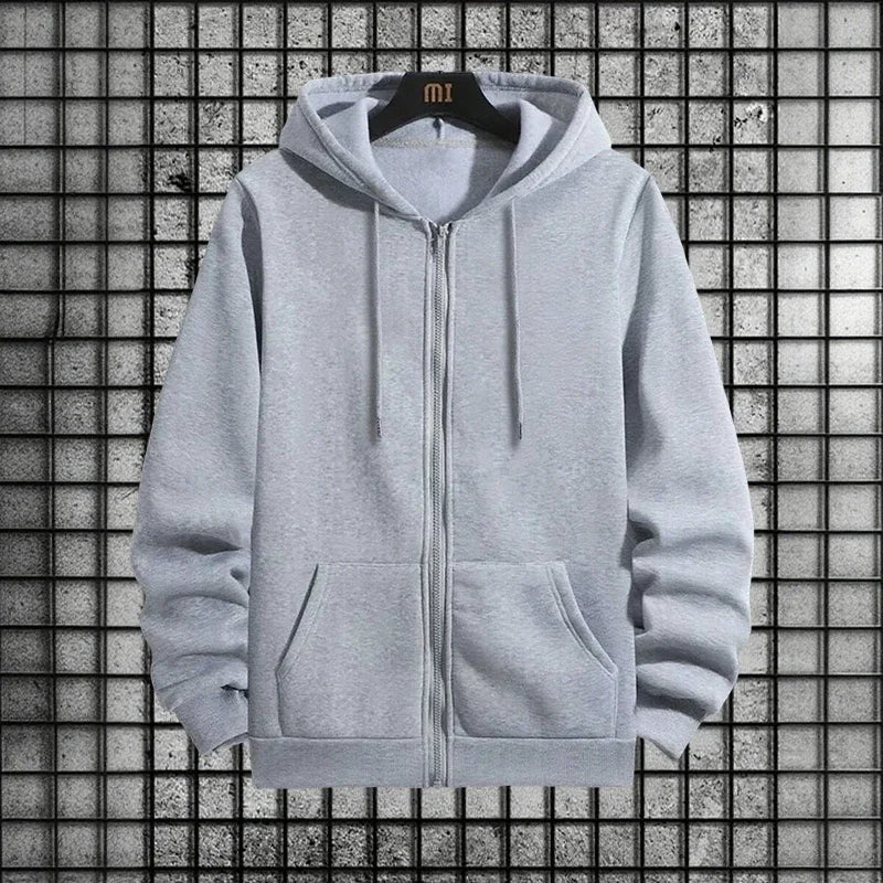 2025 New Arrival Men's Zipper Hoodie Sweatpants 2 Piece Set High Quality Hooded Long Sleeve Sweatshirt Autumn Winter Tracksuit