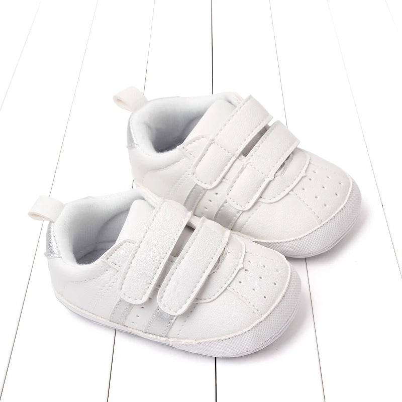 White Sneakers With Soft Soles Children's Sports Shoes For Spring/Autumn New Style Suitable For Both Boys And Girls Baby Shoes
