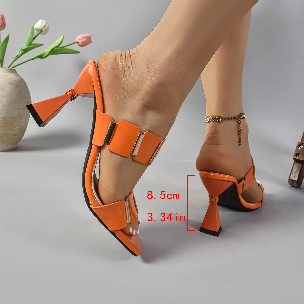 Shoes for Women 2025 Women Fashion Spring Summer High Heel Sandals Lady Sexy Comfortable Female Cute PU Sandals Women Shoes