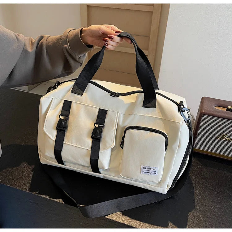 Funlin Large Capaci Multifunctional Sports Fitn Bag Independent oe Carent Simple Travel Bag oulder Bag Handbag