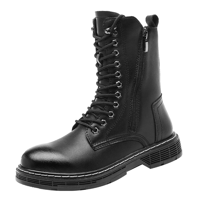 Men Boots Men's High-Top Tooling Boots British All-Match Trendy Non-slip Mens Shoes Autumn Winter Men Platform Boots 2023 New